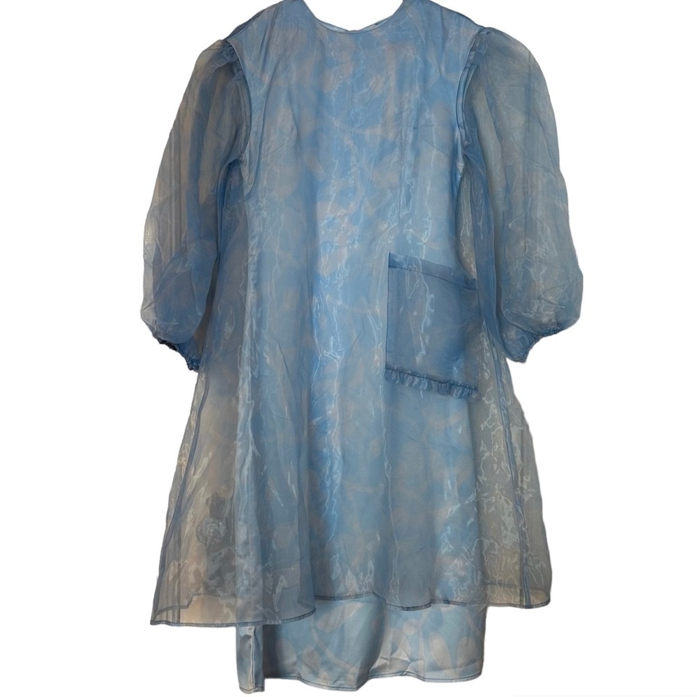 Boutique Dress with Big Front Pocket  Sheer Overlay  See Measurements for Size